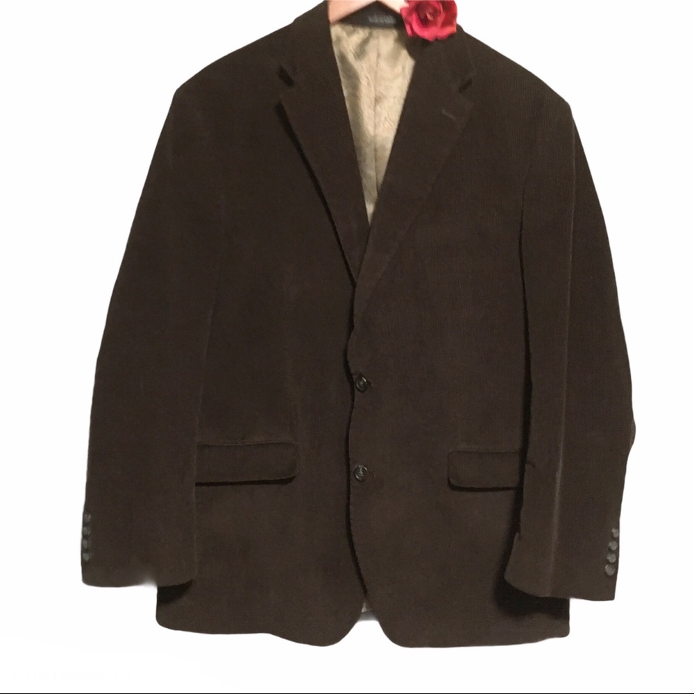 BLAZER RALPH LAUREN CHAPS BROWN DMALL WALE 42R EUC